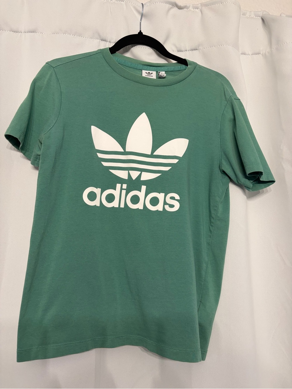 adidas Mint Green Tee with White Trefoil